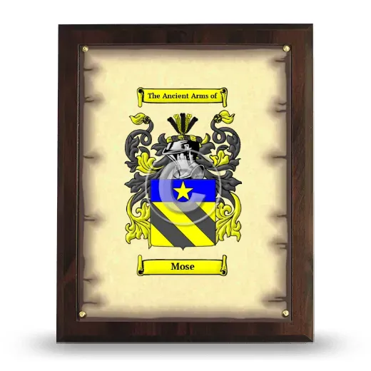 Mose Coat of Arms Plaque