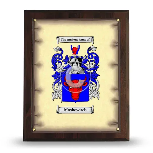 Moskowitch Coat of Arms Plaque