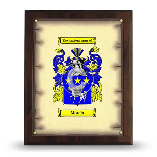 Motelo Coat of Arms Plaque