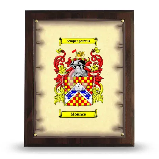 Mounce Coat of Arms Plaque
