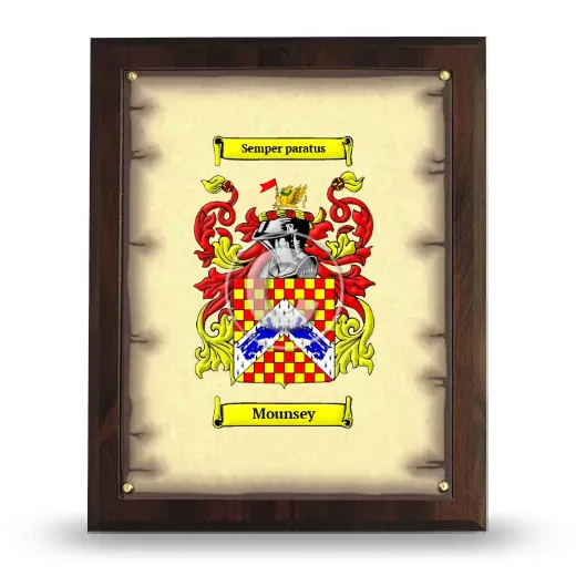 Mounsey Coat of Arms Plaque