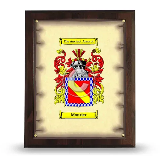 Moutier Coat of Arms Plaque