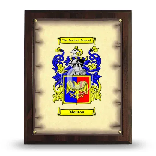 Mouton Coat of Arms Plaque