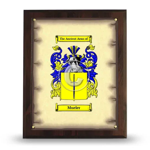 Mueler Coat of Arms Plaque