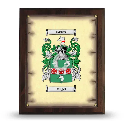 Mugel Coat of Arms Plaque