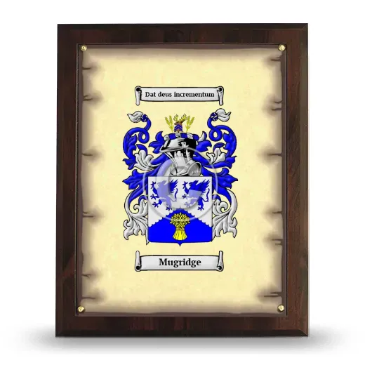Mugridge Coat of Arms Plaque