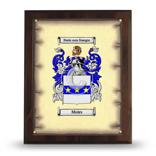 Muirs Coat of Arms Plaque