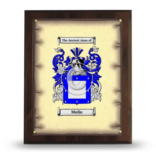 Mulin Coat of Arms Plaque