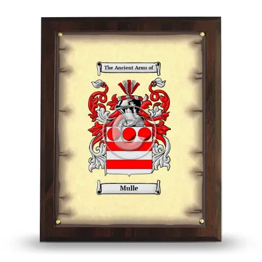 Mulle Coat of Arms Plaque