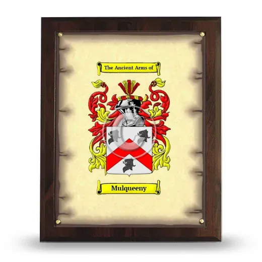 Mulqueeny Coat of Arms Plaque