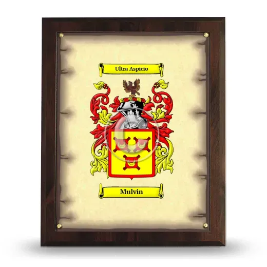Mulvin Coat of Arms Plaque