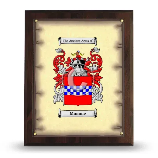 Mumme Coat of Arms Plaque