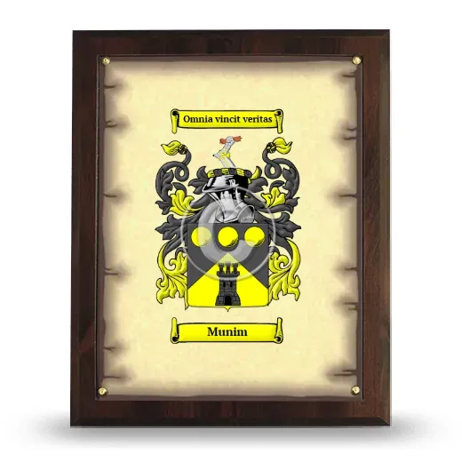 Munim Coat of Arms Plaque