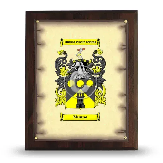 Munne Coat of Arms Plaque