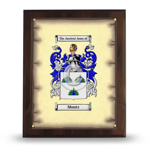 Muntz Coat of Arms Plaque