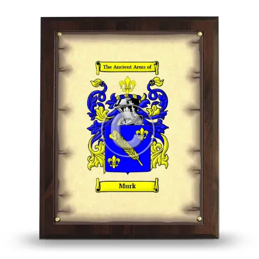 Murk Coat of Arms Plaque