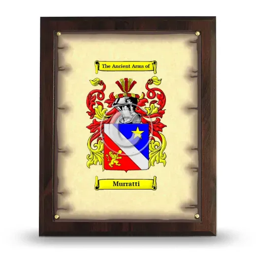 Murratti Coat of Arms Plaque