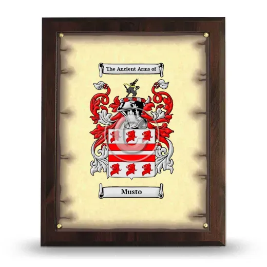Musto Coat of Arms Plaque
