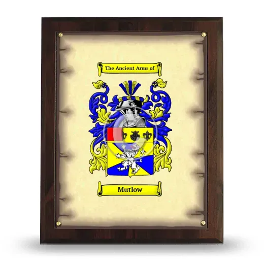 Mutlow Coat of Arms Plaque