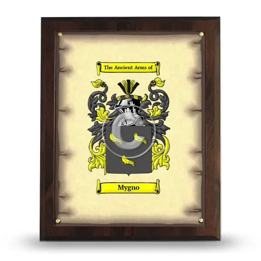 Mygno Coat of Arms Plaque