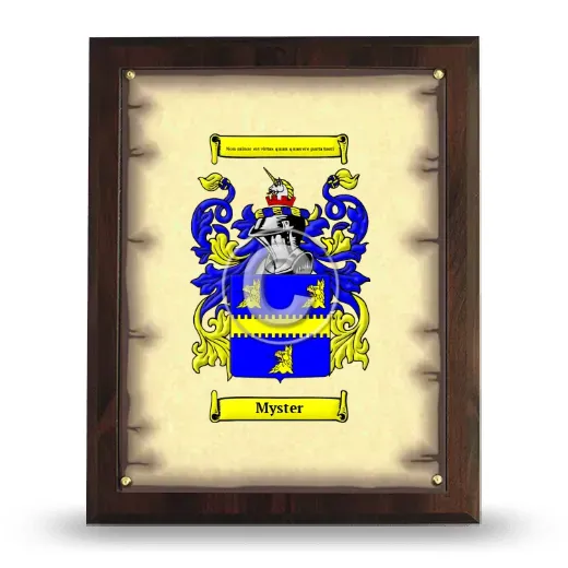 Myster Coat of Arms Plaque