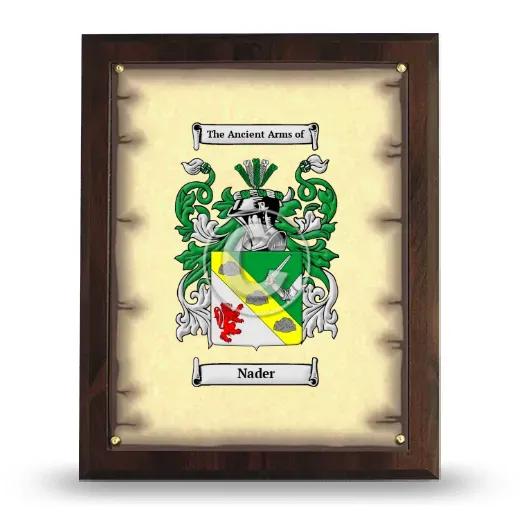 Nader Coat of Arms Plaque