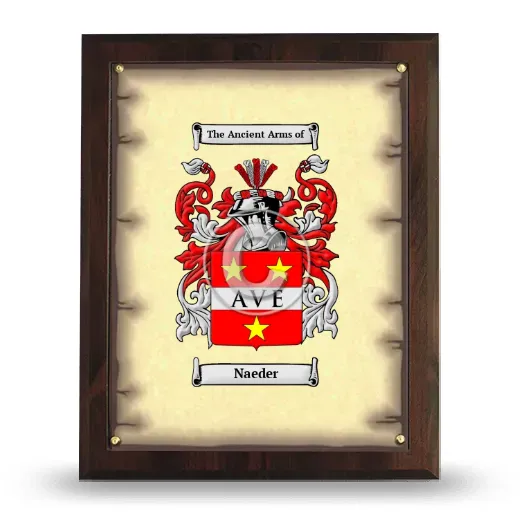 Naeder Coat of Arms Plaque