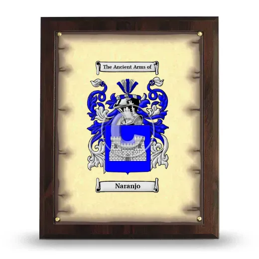 Naranjo Coat of Arms Plaque