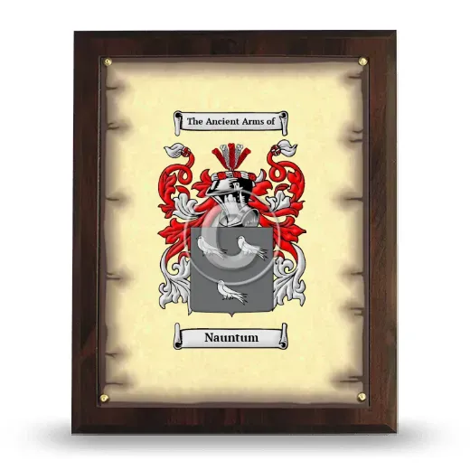 Nauntum Coat of Arms Plaque