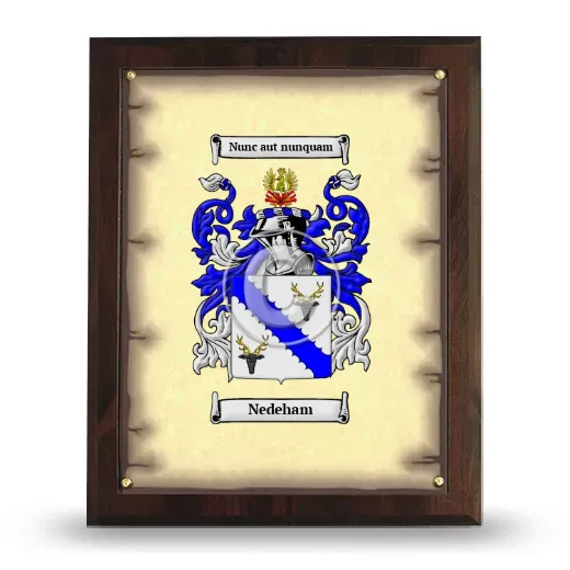 Nedeham Coat of Arms Plaque