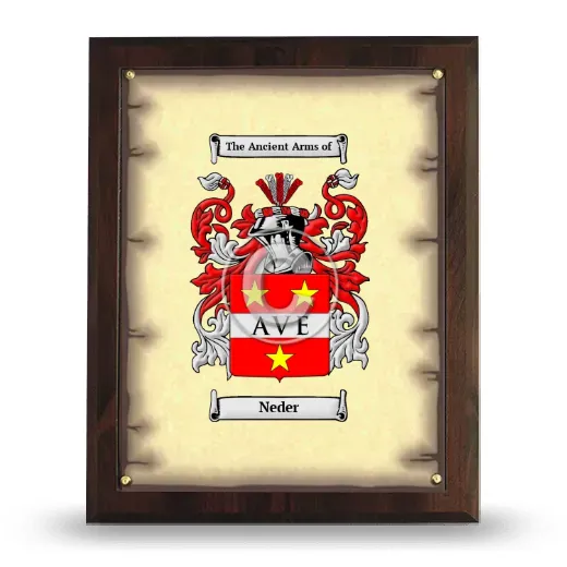 Neder Coat of Arms Plaque