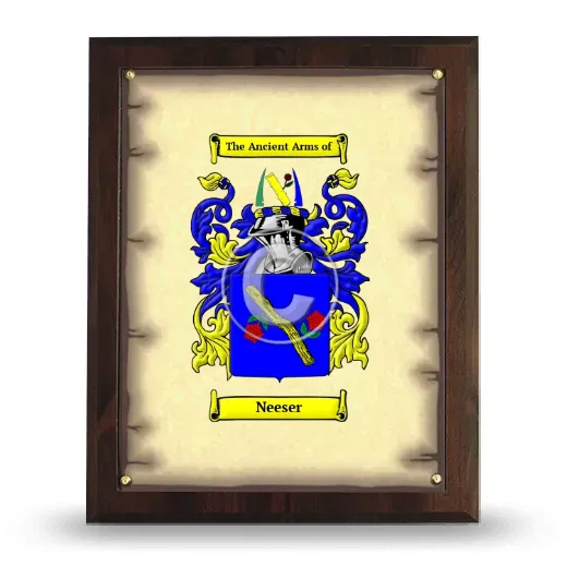 Neeser Coat of Arms Plaque