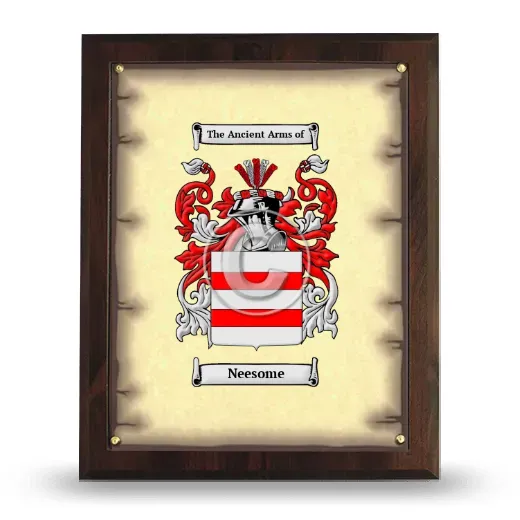 Neesome Coat of Arms Plaque