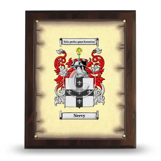 Neevy Coat of Arms Plaque