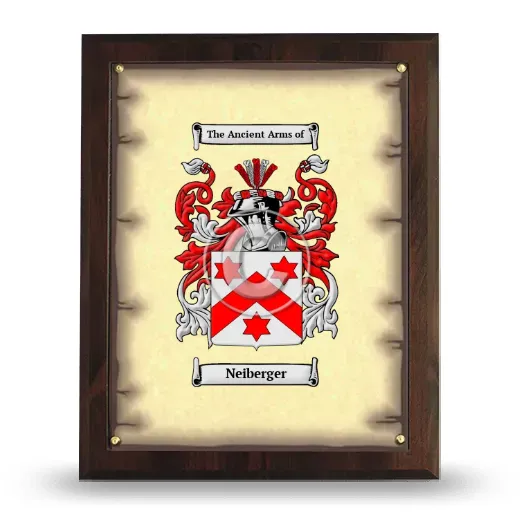 Neiberger Coat of Arms Plaque