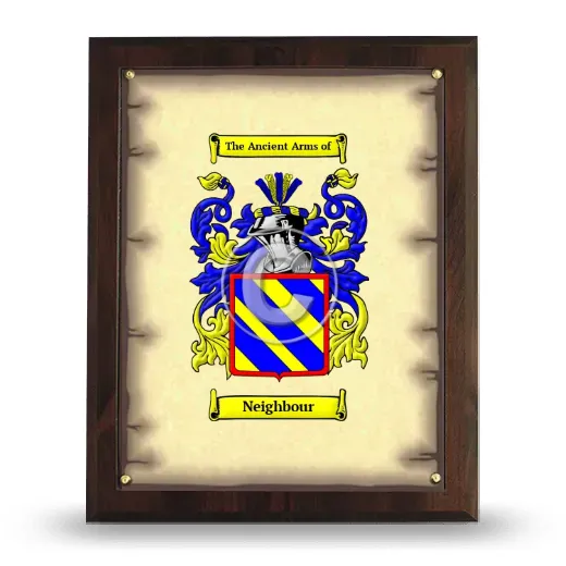 Neighbour Coat of Arms Plaque