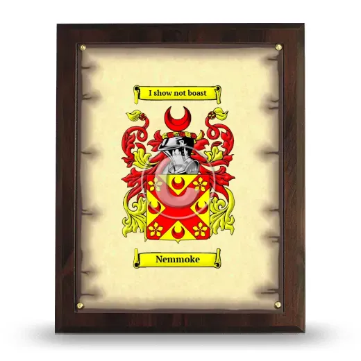 Nemmoke Coat of Arms Plaque