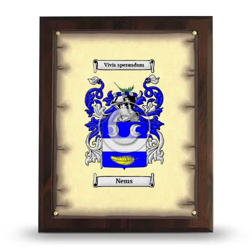Nems Coat of Arms Plaque