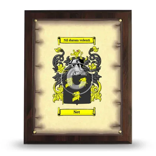 Net Coat of Arms Plaque