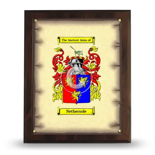 Nethersole Coat of Arms Plaque