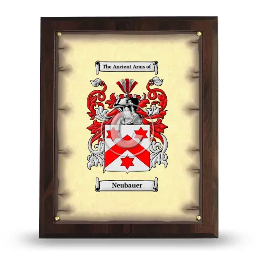 Neubauer Coat of Arms Plaque
