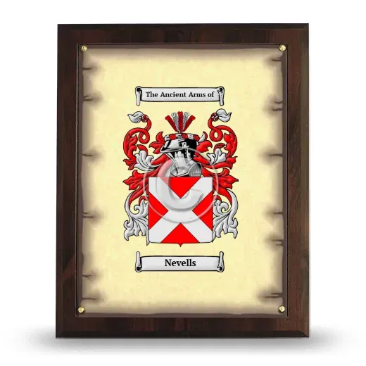 Nevells Coat of Arms Plaque