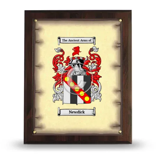 Newdick Coat of Arms Plaque