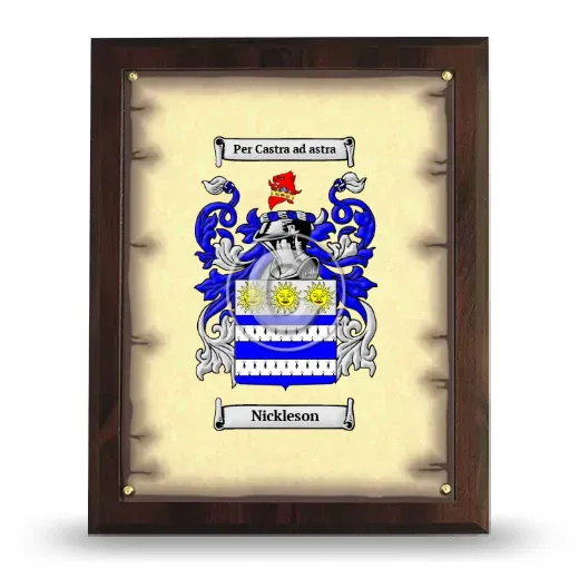 Nickleson Coat of Arms Plaque