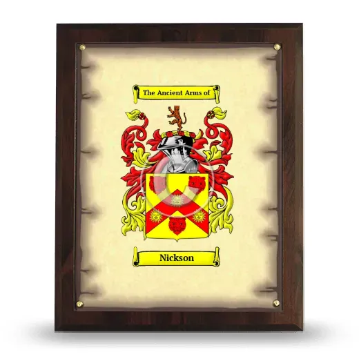 Nickson Coat of Arms Plaque