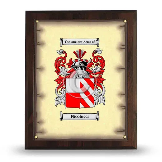 Nicolucci Coat of Arms Plaque