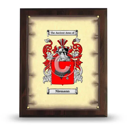 Niemann Coat of Arms Plaque