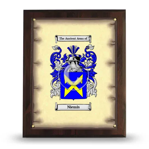 Niemis Coat of Arms Plaque