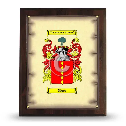 Niger Coat of Arms Plaque
