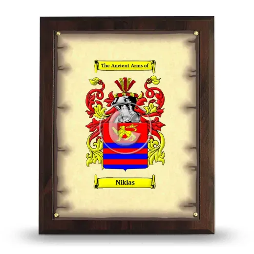 Niklas Coat of Arms Plaque